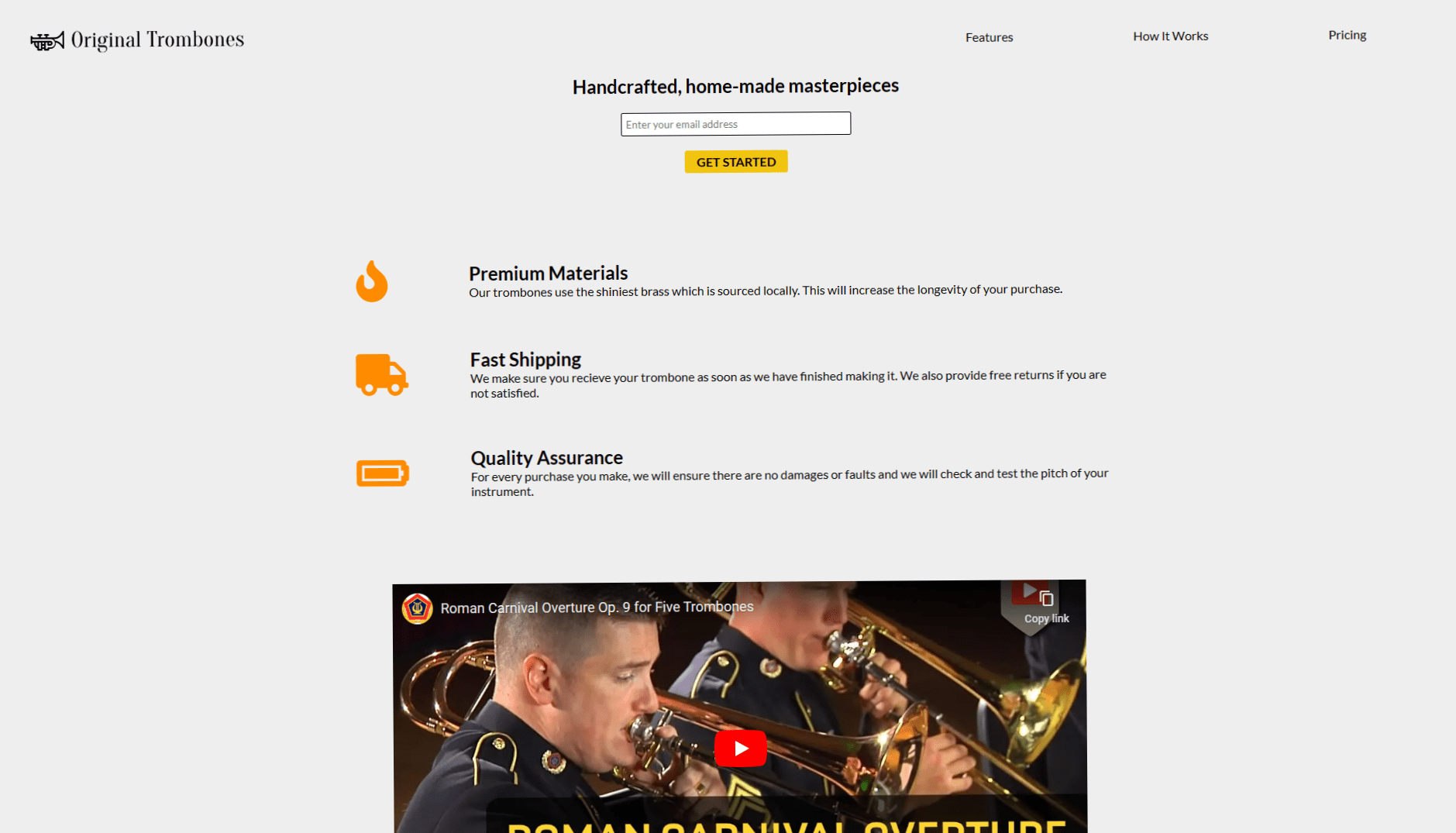 Trombones website preview